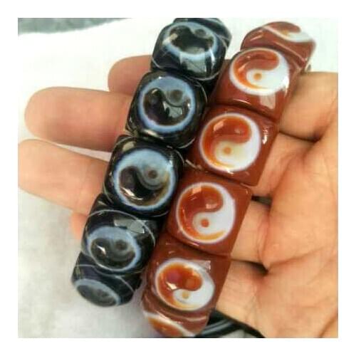 Wholesale fashion Natural stone Agates square Lucky beads Handmade Jewelry Accessories DIY Making for Bracelet A14