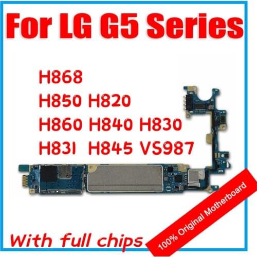 Original For LG G5 H850 H820 H860 H840 H830 VS987 H831 H845 Motherboard Mainboard Android OS Logic Board With Full Chips