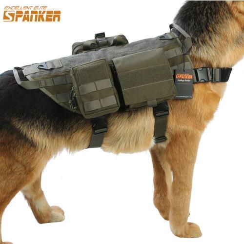 EXCELLENT ELITE SPANKER Training Dog Clothing Vest Suit Tactics Dog Clothes Outdoor Nylon Clothes Pet Dog Clothing With Package