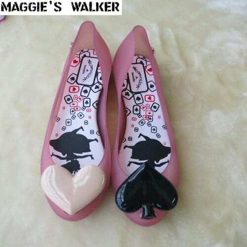 Maggies Walker Beach Shoes Women Jelly Sandals Summer Sweet Candy-colored Resin Wedges Slides with Hearts Size 36~40