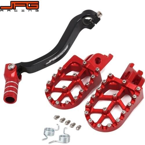 Motorcycle CNC Gear Shift Foot Lever Foot Pegs Rest Footrests Pedals Footpegs For HONDA CRF250R 2010-2013 2014 2015 2016 2017