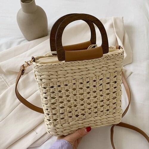 Fashion Women Small Straw Handbags Shoulder Bags Brands Ladies Travel Crossbody Bags for Women Casual Female Tote Messenger Bag