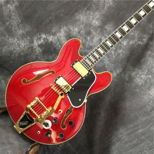 Made Exclusively. Six String Gold Jazz. Red Noble, Free Delivery
