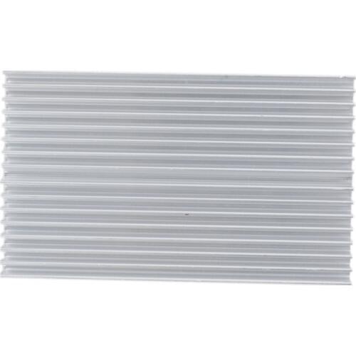Silver Tone Aluminum Cooler Radiator Heat Sink Heatsink 100x60x10mm