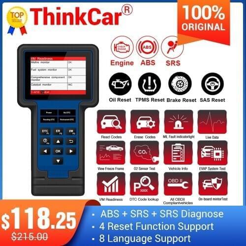 Thinkcar ThinkScan 601 obd2 code reader scanner for Engine ABS Airbag SRS with 4 Reset Function TS601 PK NT614 diagnostic tool