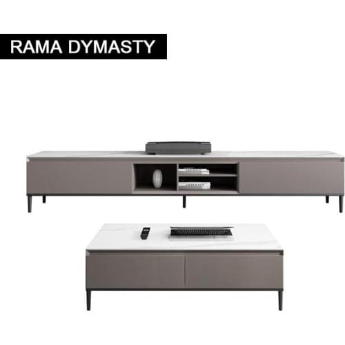 Modern minimalist slate TV cabinet coffee table combination home living room creative multifunctional floor cabinet