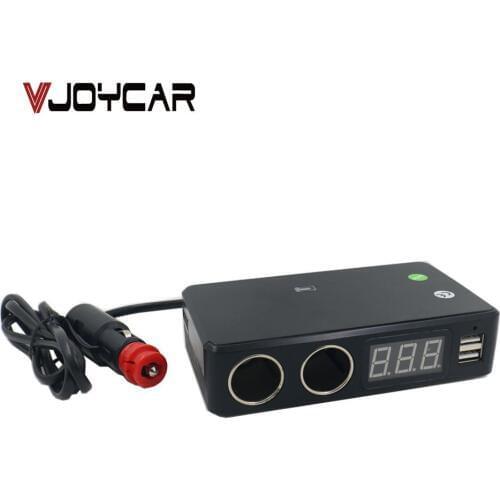 VJOYCAR C20T Special Car GPS Tracker, Plug and Tracking, Multi-functional Car Adapter Battery Monitor 1 To 2 Cigarette Light