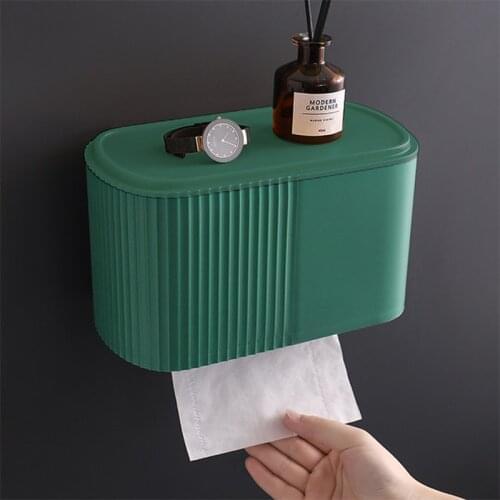 Waterproof Toilet Paper Roll Holder Wall Mounted Storage Box Toilet Paper Holder Tray Tissue Box Wc Bathroom Accessories