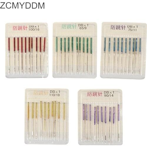 ZCMYDDM 10PCS/Set Anti-jump Needle Elastic Cloth Universal Regular Point Machine Needles for Home Sewing Machine Sewing Tools