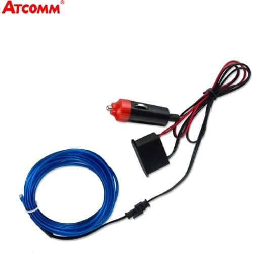 1m 2m 3m 4m 5m Neon Light EL Wire With Controller 10 Colors Flexible LED Neon Tape Lamp Strip Light USB/Car/Battery Interface