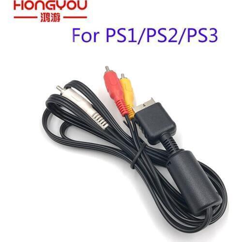 20Pcs for PS3 Audio Video AV Cable Cord Wire RCA to AV Audio Video Wire Cable TV Lead for Sony Play station for PS1 for PS2