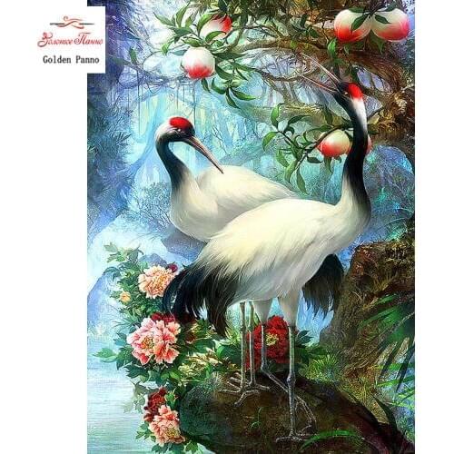 GOLDEN PANNO Diamond Painting Full Square 5D Diy Daimond Embroidery Diamant Mosaic Sale Displasy Broderie Diamant "Lovers Birds"