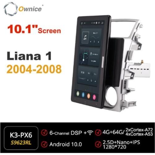 1280*720 Android 10.0 Ownice 10.1Inch Rotation Autoradio 1 Din forSuzuki LIANA 2004 2008 Car Radio Auto GPS Multimedia DSP