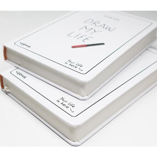 A5 96sheets Blank Hardcopy Notebook Simple Thick Painting Book Students Drawing Book