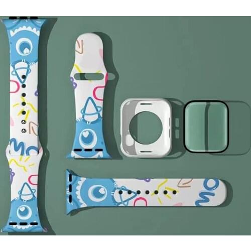 Case+Strap for Apple watch 6 band 40mm 44mm watchband 42mm 38mm silicone wrist belt bracelet correa for Iwatch series 3 4 5 6 SE