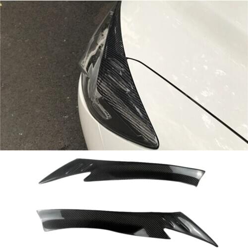 For Mazda CX-5 CX5 2013-2016 Carbon Fiber Front Headlights Eyebrow Lamp Eyelid Cover Sticker Trim