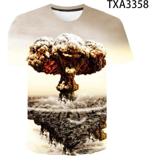 New Atomic Bomb Explosion 3D Printed T shirt Men Women Children T-shirt Summer Boy Girl Kids Fashion Style Streetwear Tops Tee