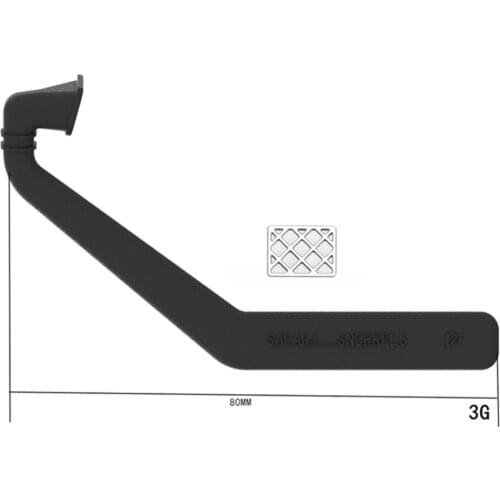 Nice Spare Parts Wading Throat High Air Intake Snorkel for WPL Half Truck Pickup Truck Modification Accessories