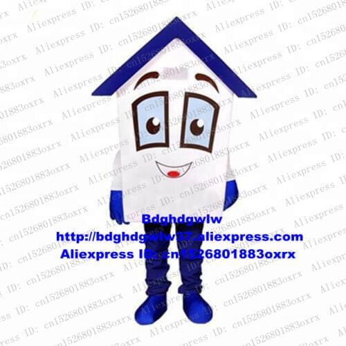 White House Haus Cabin Lodge Cabana Mascot Costume Adult Cartoon Character Start Business Anniversary Celebrations zx2644