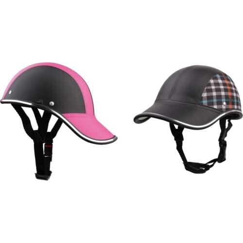 Pink + Black Men & Women Motorbike Scooter Moped Helmets Half Open Face