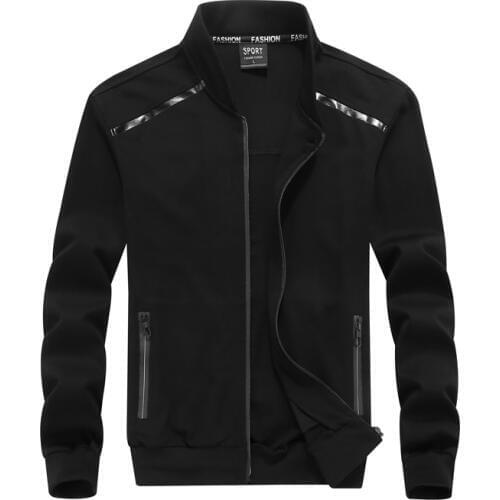 Mens Jacket New Spring Autumn Stand Collar Sportswear Coats Fashion Sweatshirt Male Quality Clothing Plus Size 8XL 9XL