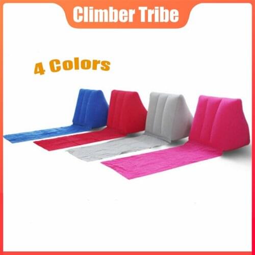 Outdoor Travel Inflatable Triangular Cushion Fashion Casual PVC Flocked Triangular Beach Mat Grassland Seat Cushion Portable /30