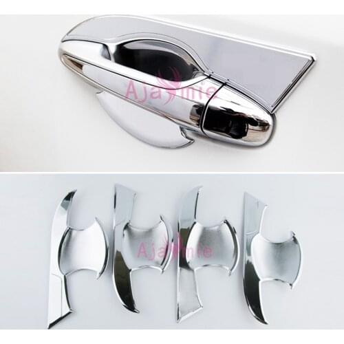 For Toyota RAV4 2014 2015 2016 2017 2018 Door Handle Bowl Insert Overlay Trim Garnish Panel Frame Chrome Car Styling Accessories