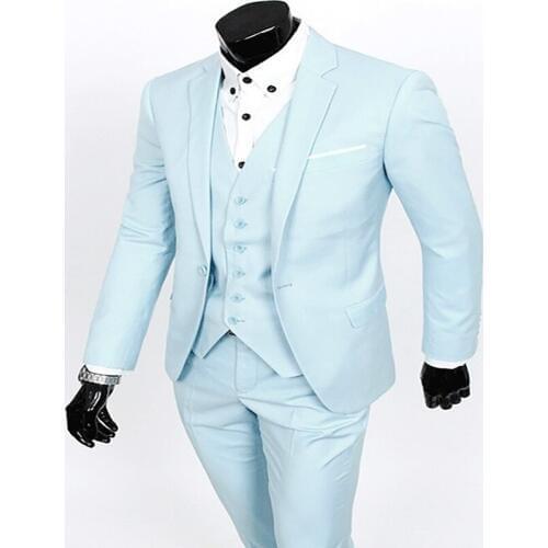 2020 New Dress Wear Custom Made Wedding Suits for Men Groom Slim Fit Business Men Suit 4 Pieces Set (Jacket+Pants+Vest)