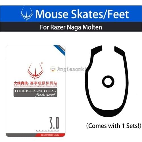 1 set NEW Naga & Naga Molten Mouse Feet Skates Black 0.6mm Free Shipping