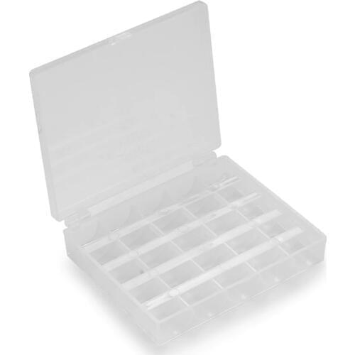 Transparent Plastic Multicolor Bobbin Sewing Machine Sewing Thread Bobbin Box Container Boxes Holder Holds 25 Storage Organizer