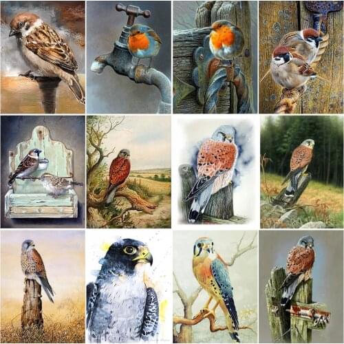 Sale 5D DIY Diamond Painting Animal Bird Cross Stitch Kit Full Drill Square Embroidery Mosaic Art Picture of Rhinestones Gift