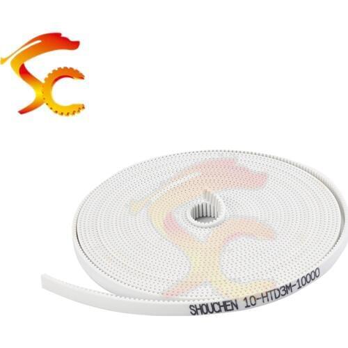 High Quality 10meters HTD 3M 15mm PU open belt 3M timing belt white Polyurethane with steel core belt width 15mm Free shipping