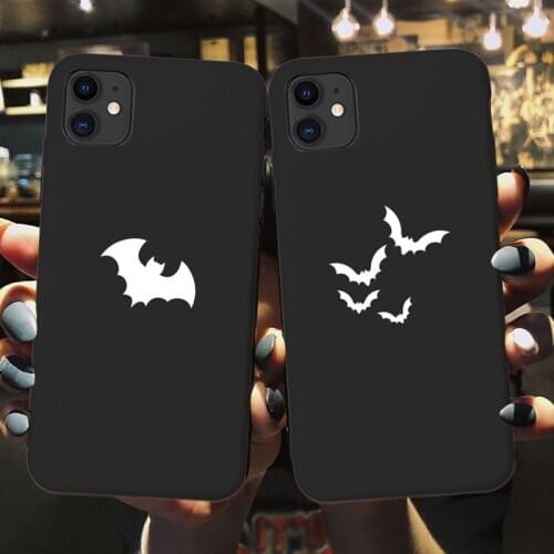 Goth Vampire Bat Gothic Grunge Rubber Silicone Phone Cover Case For iPhone 12 X XS MAX XR 11 Pro Max SE2020 6 6S 7 8 PLUS Black