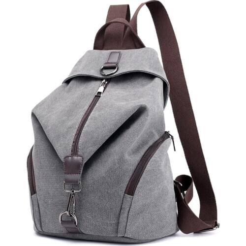 Fashion Canvas Female Backpack Multifuction Casual Backpack For Teenager Girls 2019 Summer Women Large Capacity Shoulder Bbag