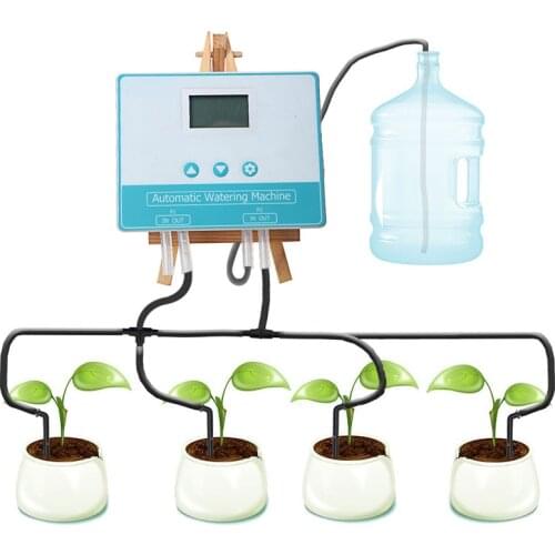 LCD/WIFI double pump garden automatic watering device automatic irrigation timer Controller System Home gardening tool 15M/20M