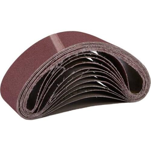 TOP 11Pcs Sanding Belts 75X533mm 80 120 150 Mixed Grit Alumina Sander File Belt Set Abrasive Tools Accessories