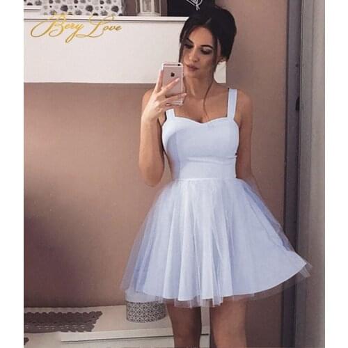 A Line Homecoming Dress Mini Graduation Dress Tiered Short Tulle Cocktail Dress Prom Party Gown Formal vestidos formales