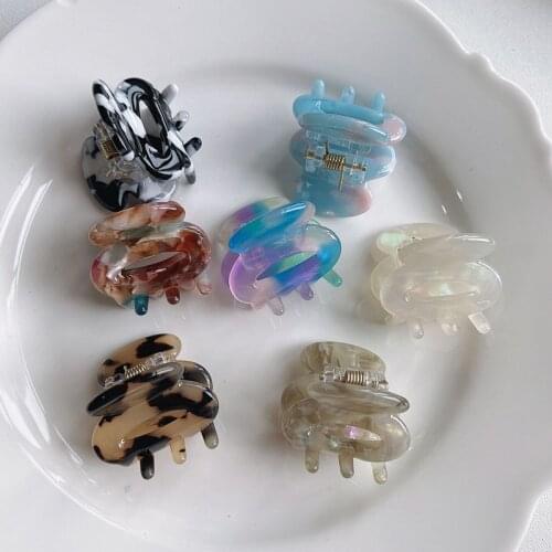 Hair Claw Clips Barrette Clamp Jelly Colors Acrylic Ponytail Crab Girls Hair Hairpin Hair Styling Accessories For Women
