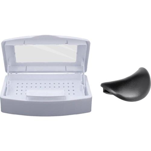 1 Pcs Nail Sterilizer Tray Disinfection Pedicure Manicure Box Tool & 1 Pcs Hair Spa Salon Wash Neck Rest Bowl Neck Tools