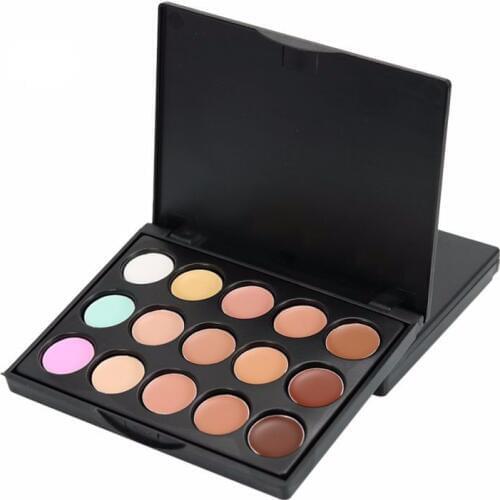 15 Mini Colors Base Concealer Palette Foundation Contour Highlighter Palette Face Makeup Color Corrector Make-Up Concealer Cream