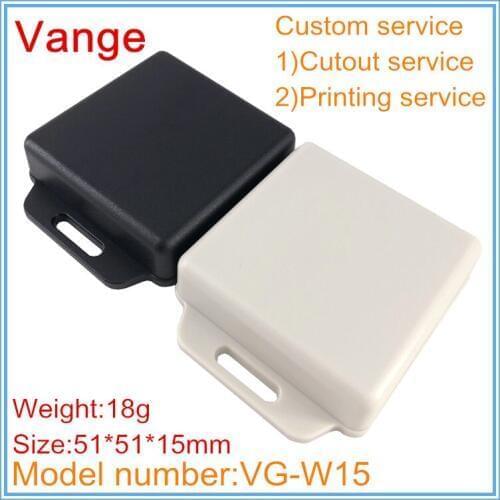 2pcs/lot mould made injection box 51*51*15mm ABS plastic housing enclosure shell for industrial controller product