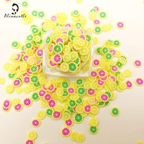 20g 5MM Fruit Lemon Mixed Color Clay Slices Soft Pottery Sprinkles For Nails Art Handmade Craft Accessories Sequins Shakes