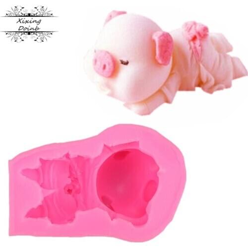 3D Pig Silicone Mousse Cake Chocolate Candy Pig Shape Mold Dessert Bakeware Tool Cake Decorating Tools