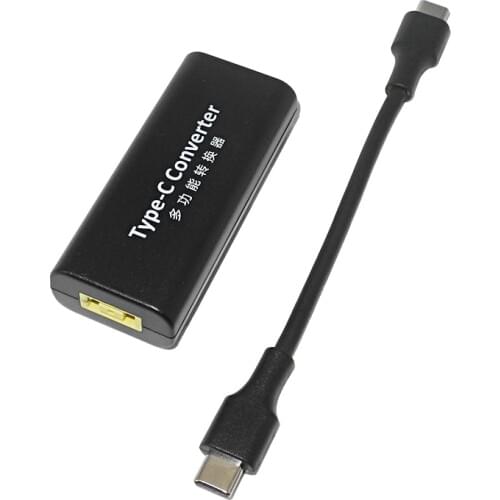 USB 3.1 Type C DC Power Adapter Connector for Dell Hp Asus Lenovo Laptop Square Plug Female to USB C Type C Charging Cable Cord