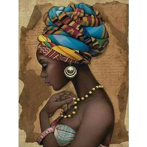 Diamond Embroidery, African woman, portrait, 5D DIY Diamond Painting, Stitch Cross, Diamond Mosaic mazayka, pattern, gifts GH199