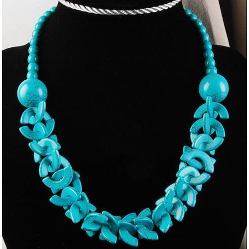 Free shipping Fashion Jewelry Beautiful howlite beads Necklace 21" G0419