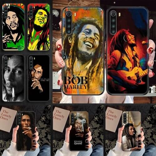 Bob Marley Singer Phone case For Xiaomi Redmi Note 7 7A 8 8T 9 9A 9S 10 K30 Pro Ultra black tpu hoesjes painting prime fashion