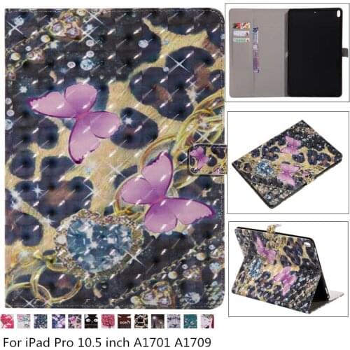 Soft TPU + pu leather Case for iPad Pro 10.5 Smart Flip Protective Stand Cover Case Magnet Wake Up Sleep For iPadPro 10.5 + pen