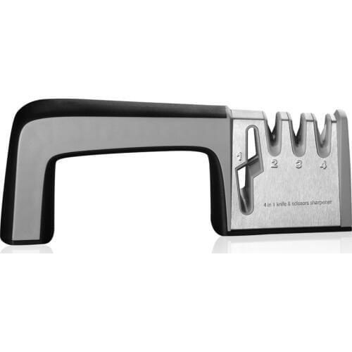 Damask 4 in 1 Professional Kitchen Sharpening Stone Diamond Ceramic Sharpener Kitchen Knives Accessories Scissors Sharpener Tool