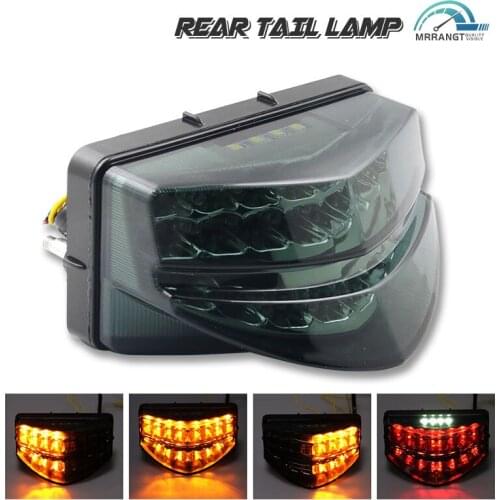 For Honda CBR600F4i CBR 600 F4i 2001 2002 2003 Chrome Rear Tail Light Brake Turn Signals Integrated LED Light